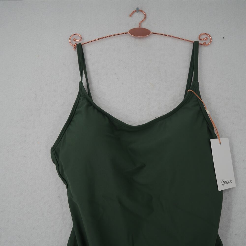 QUINCE Women's Medium Swimsuit Italian Cami One-Piece Palm Green NEW - Picture 5 of 11